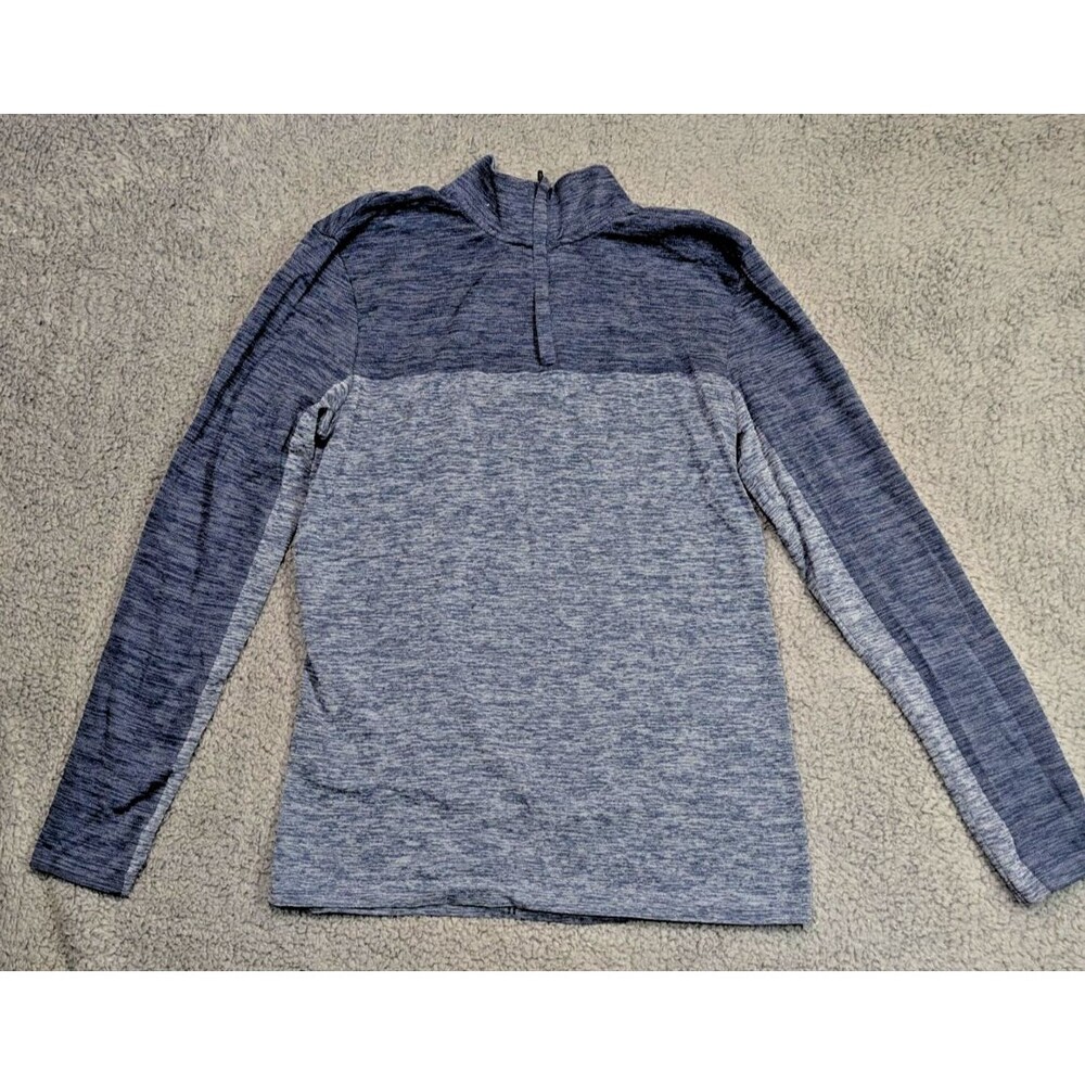 Marc Anthony Slim Fit Quarter Zip Pullover Mens M Blue Knit Sweater